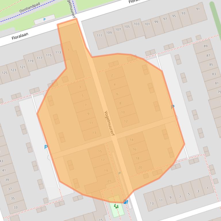 Kaart van postcodegebied 2643HP.