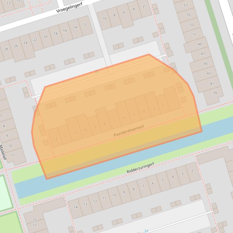 Kaart van postcodegebied 2643HR.