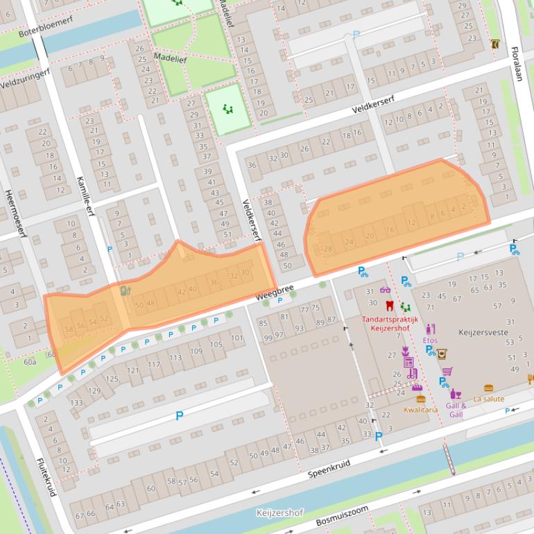 Kaart van postcodegebied 2643HW.