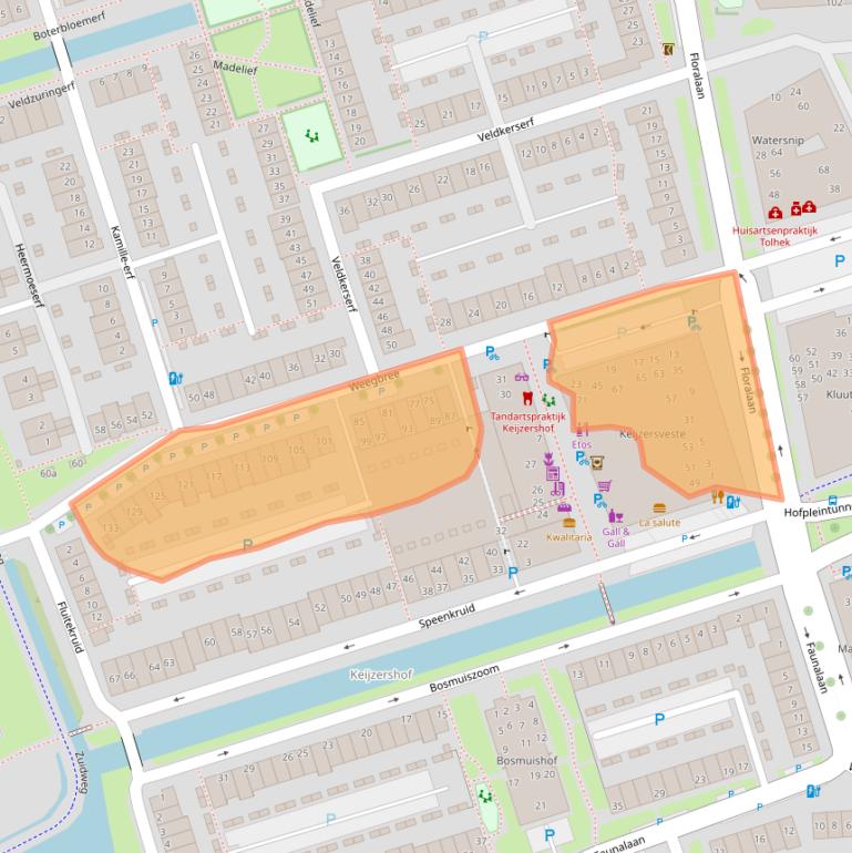Kaart van postcodegebied 2643KC.
