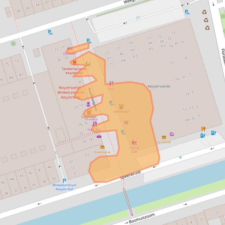 Kaart van postcodegebied 2643KD.