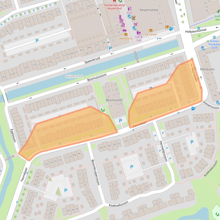 Kaart van postcodegebied 2643KG.