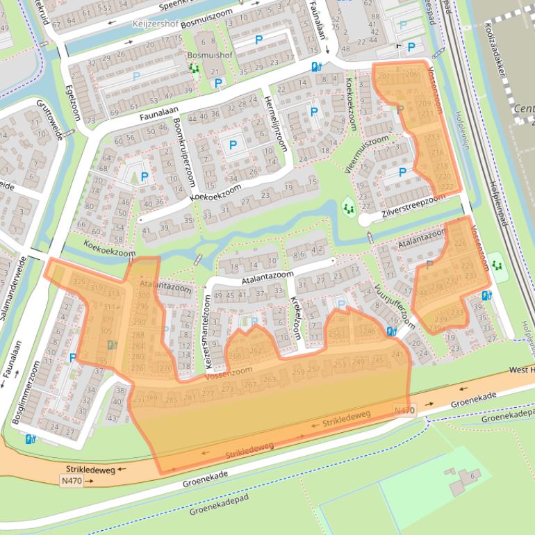 Kaart van postcodegebied 2643KN.