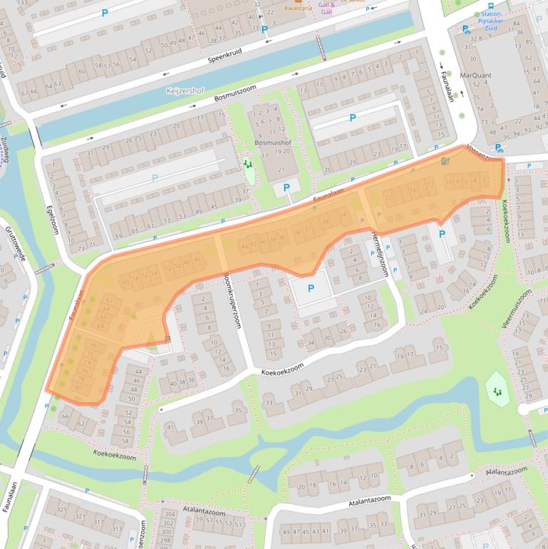 Kaart van postcodegebied 2643KT.