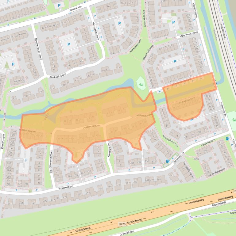Kaart van postcodegebied 2643KZ.