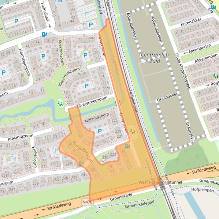 Kaart van postcodegebied 2643LA.