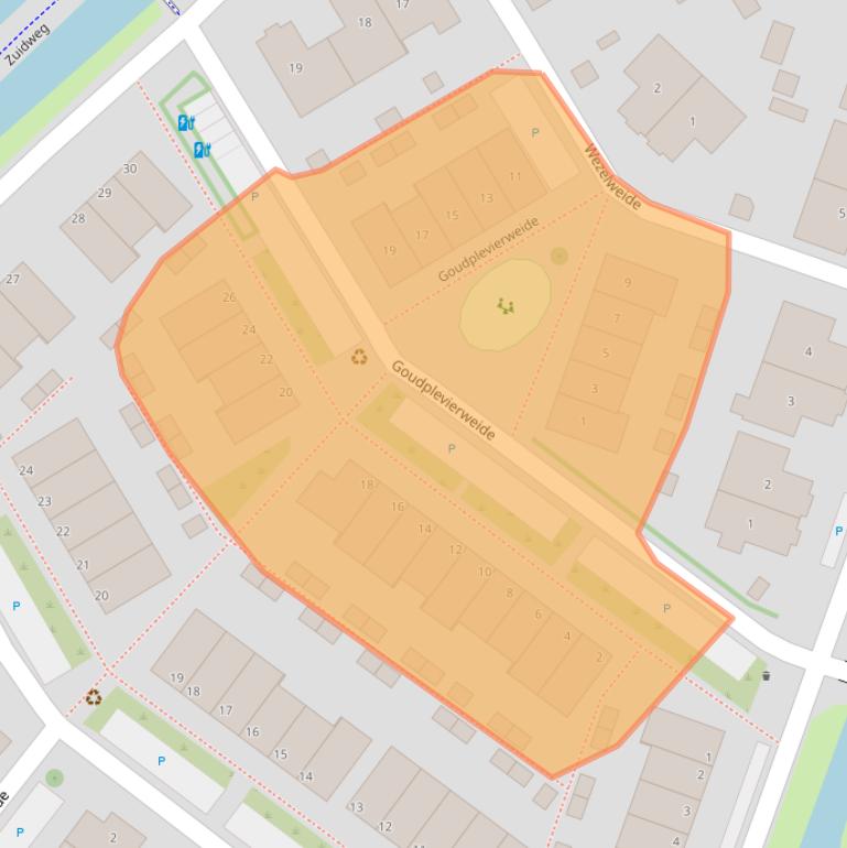 Kaart van postcodegebied 2643LT.