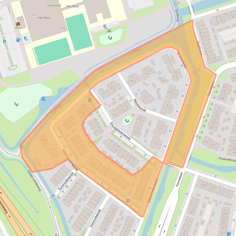 Kaart van postcodegebied 2643LV.