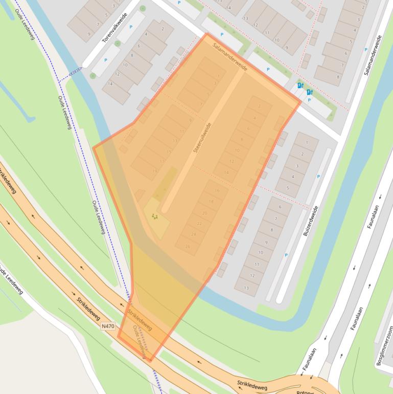 Kaart van postcodegebied 2643LX.