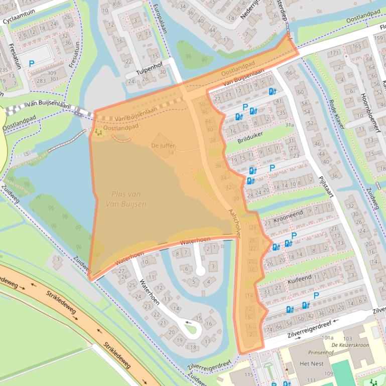 Kaart van postcodegebied 2643MA.