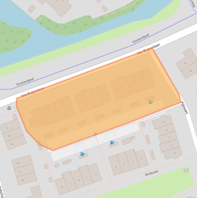 Kaart van postcodegebied 2643MB.