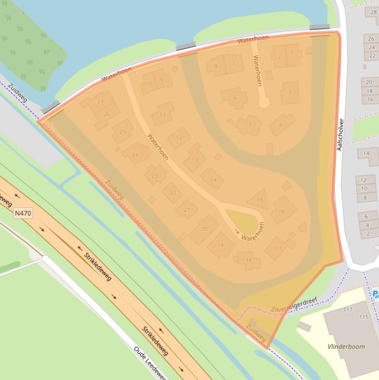 Kaart van postcodegebied 2643MH.