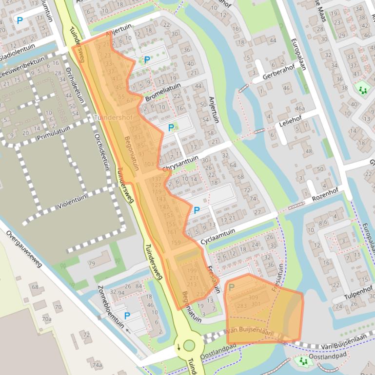 Kaart van postcodegebied 2643ND.