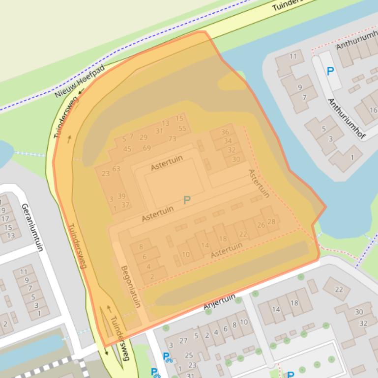 Kaart van postcodegebied 2643NG.