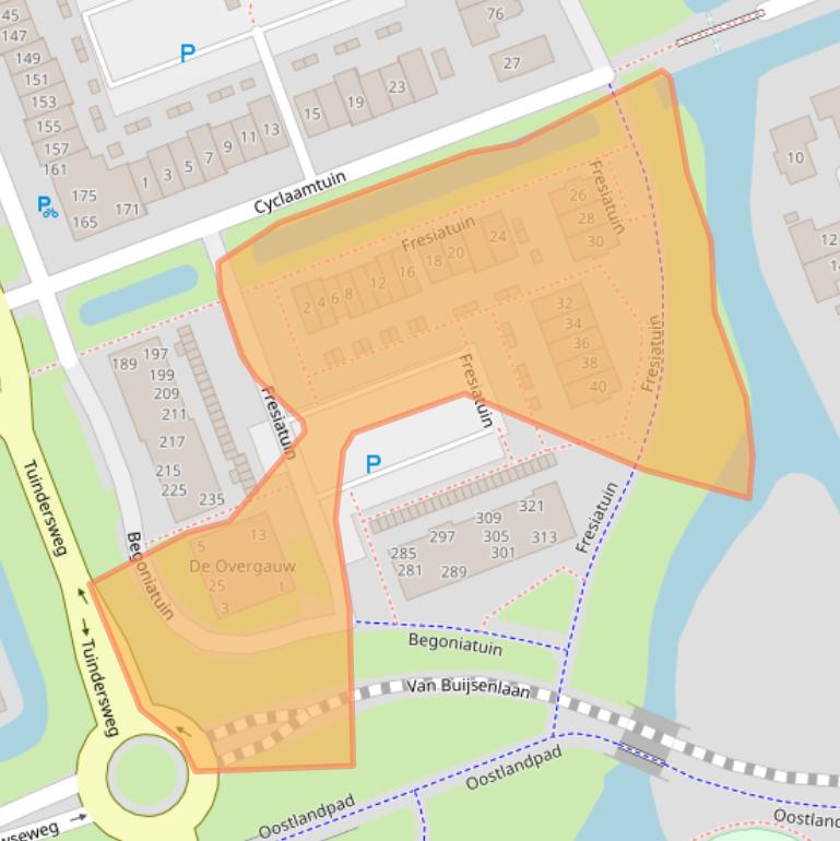 Kaart van postcodegebied 2643NJ.