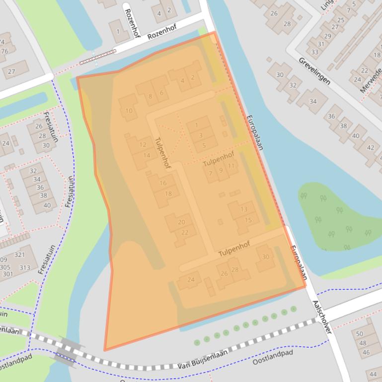 Kaart van postcodegebied 2643NK.