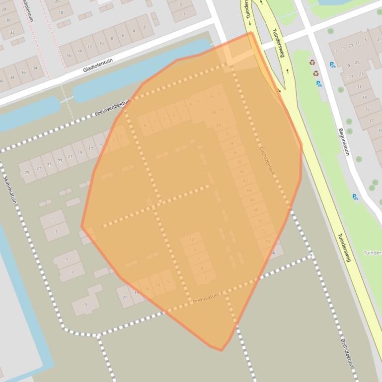 Kaart van postcodegebied 2643NT.