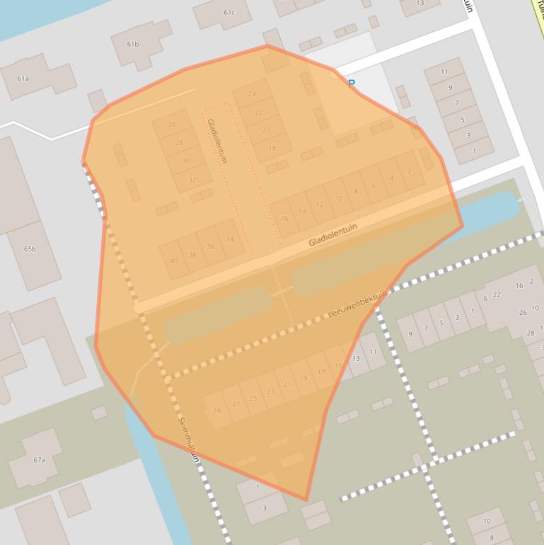 Kaart van postcodegebied 2643NX.