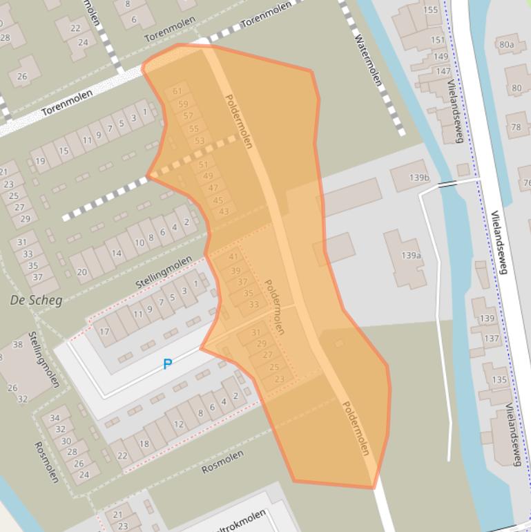 Kaart van postcodegebied 2643RB.