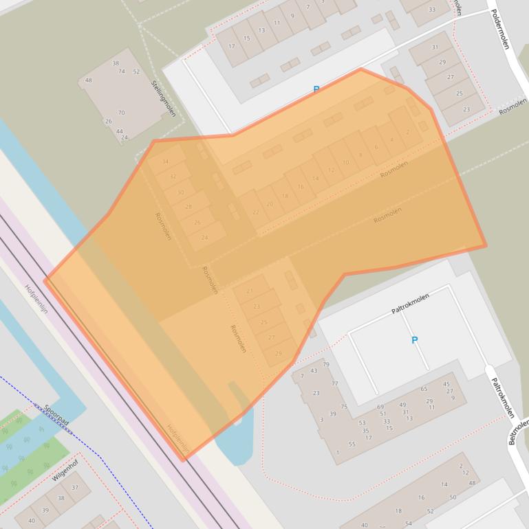 Kaart van postcodegebied 2643RD.