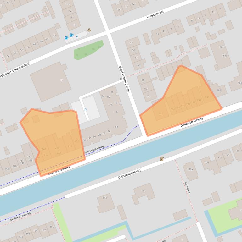 Kaart van postcodegebied 2645AD.