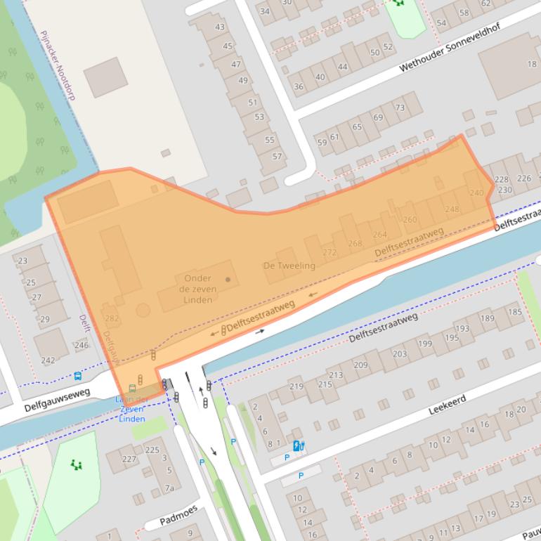 Kaart van postcodegebied 2645AE.