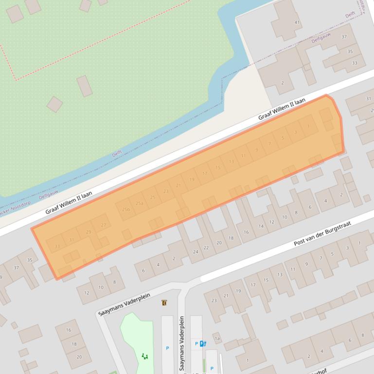 Kaart van postcodegebied 2645AG.