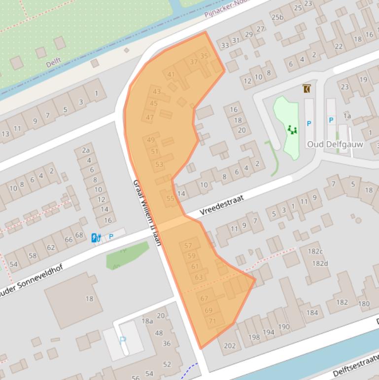 Kaart van postcodegebied 2645AH.