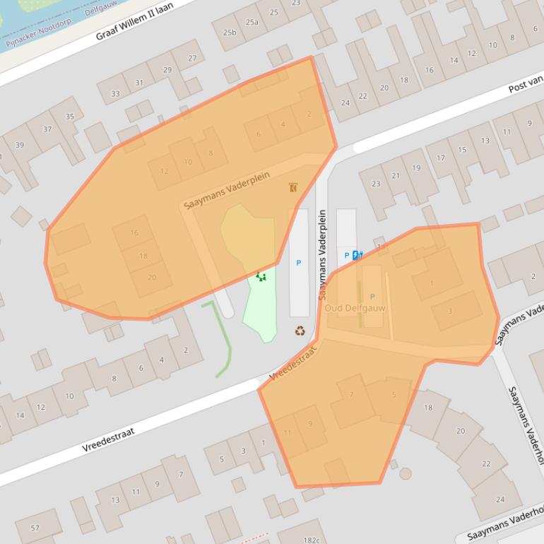 Kaart van postcodegebied 2645AN.