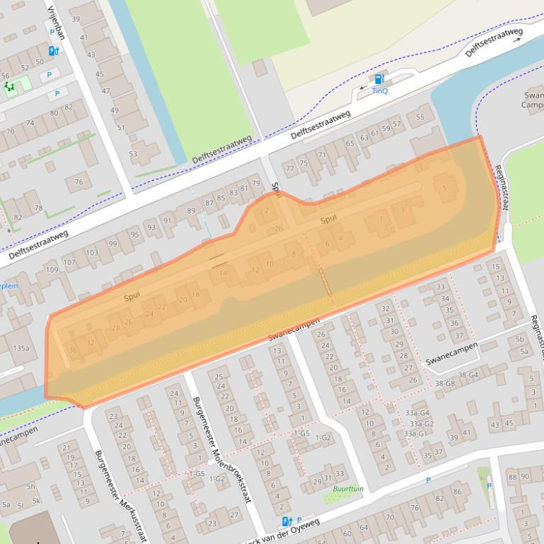 Kaart van postcodegebied 2645AR.