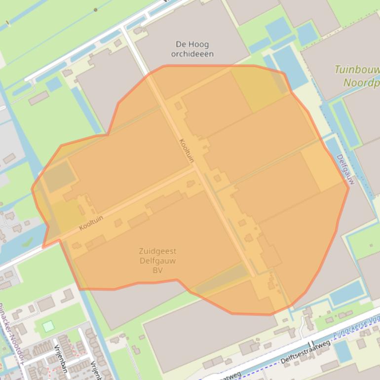 Kaart van postcodegebied 2645AX.