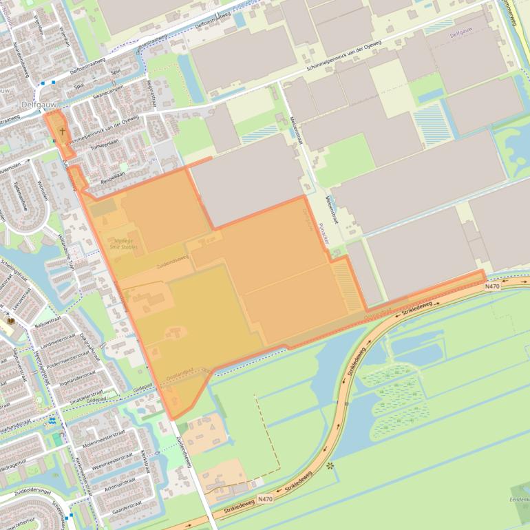 Kaart van postcodegebied 2645BD.