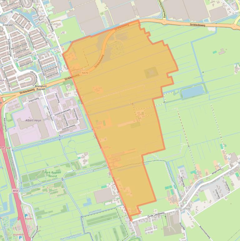Kaart van postcodegebied 2645BE.