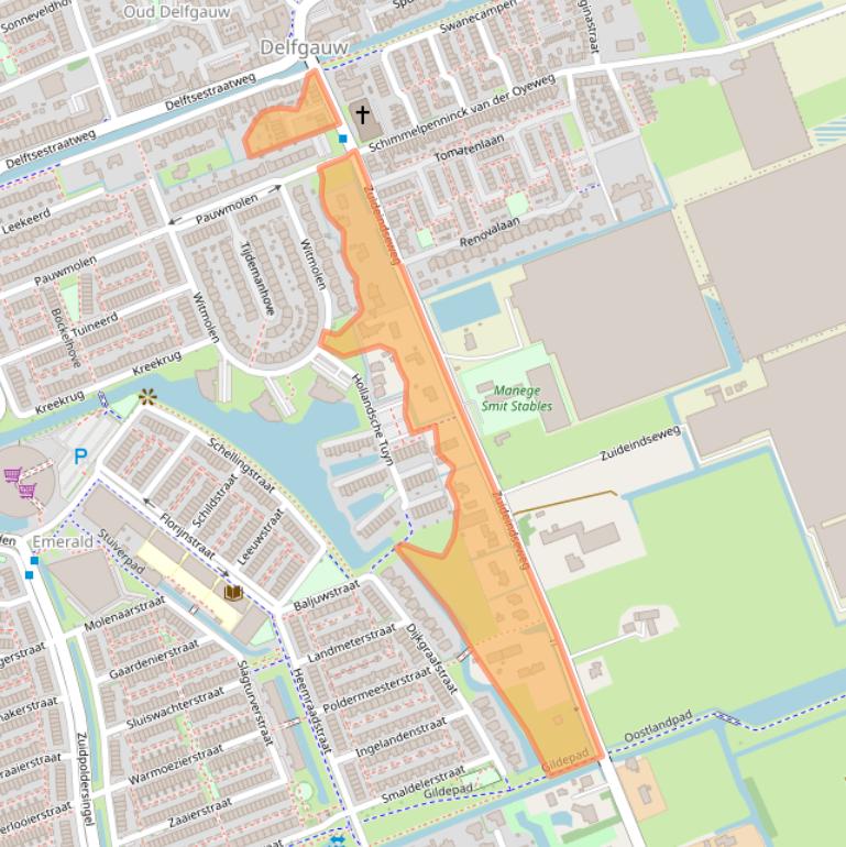 Kaart van postcodegebied 2645BG.