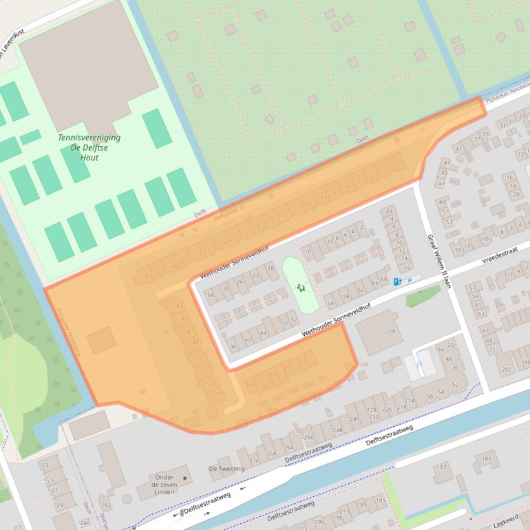 Kaart van postcodegebied 2645BP.