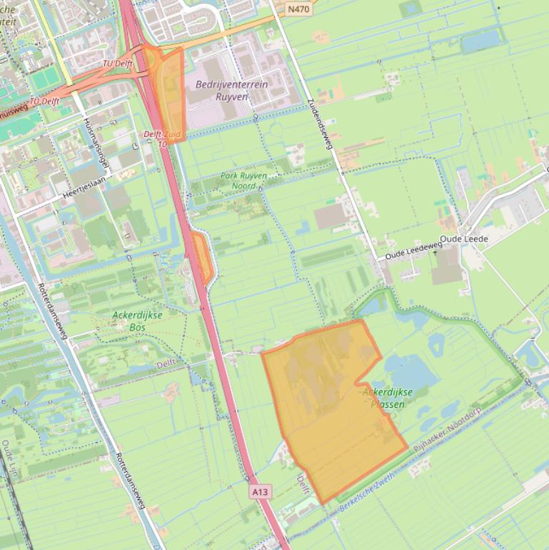 Kaart van postcodegebied 2645BS.