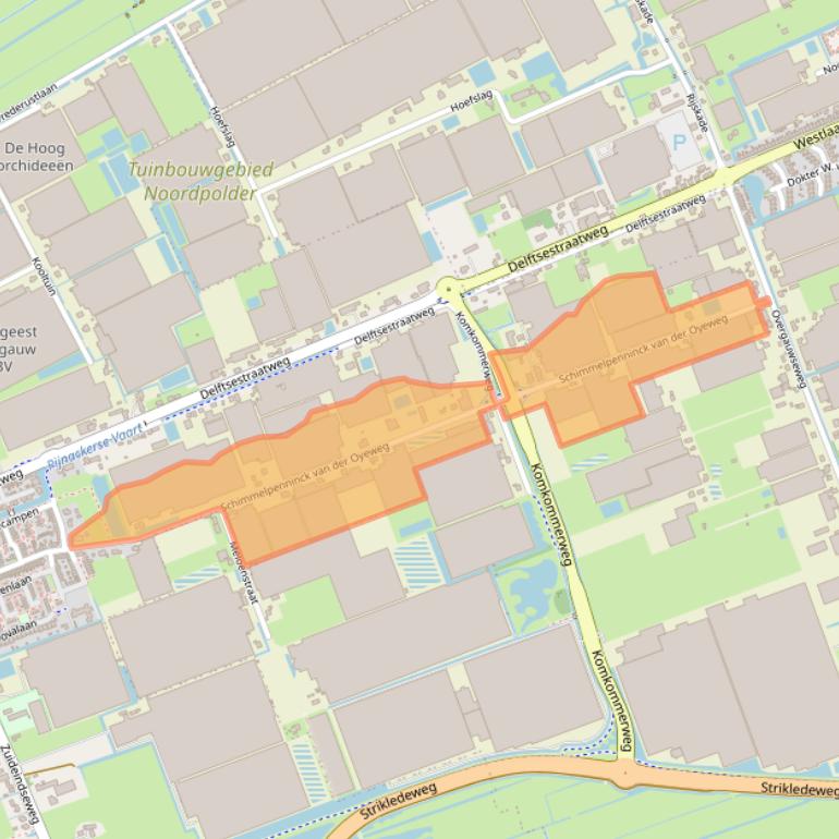 Kaart van postcodegebied 2645CC.