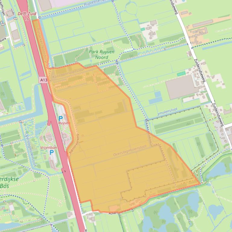 Kaart van postcodegebied 2645EB.