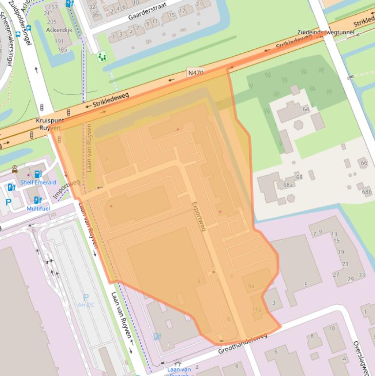 Kaart van postcodegebied 2645ED.