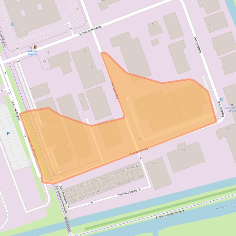 Kaart van postcodegebied 2645EG.