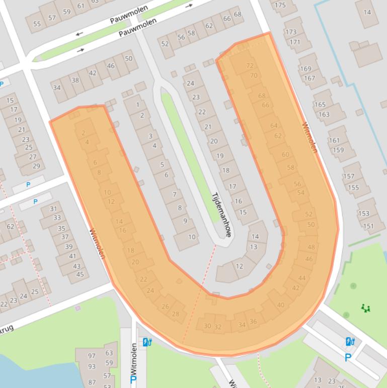 Kaart van postcodegebied 2645GK.