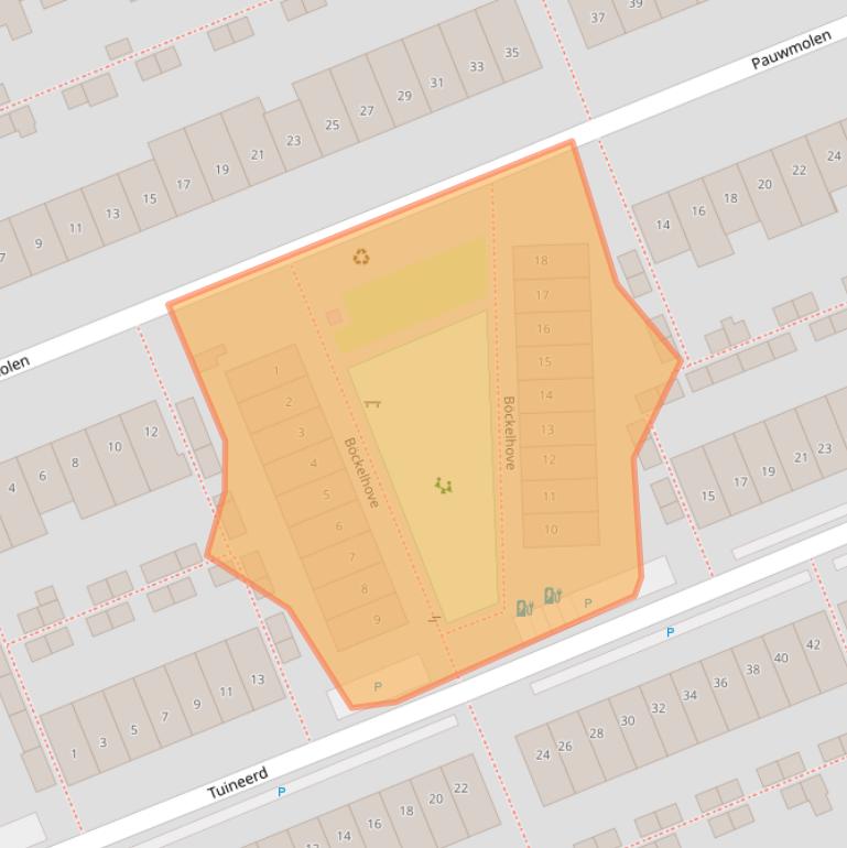 Kaart van postcodegebied 2645GM.