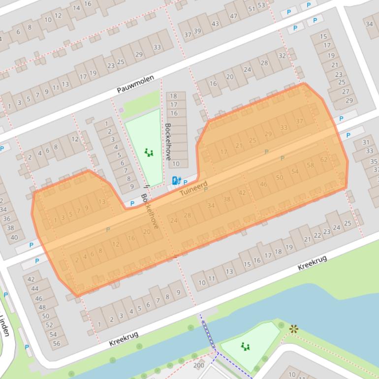 Kaart van postcodegebied 2645GN.