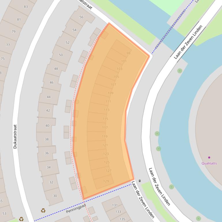 Kaart van postcodegebied 2645GT.