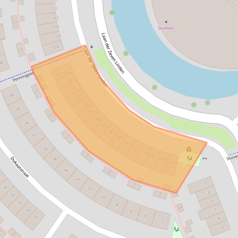 Kaart van postcodegebied 2645GV.