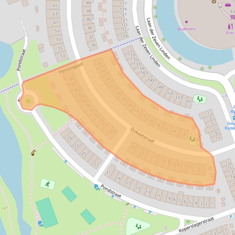 Kaart van postcodegebied 2645GX.