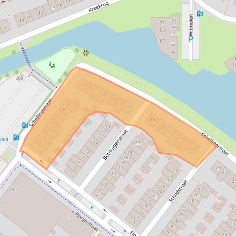 Kaart van postcodegebied 2645HA.