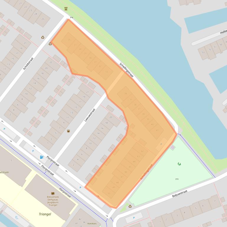 Kaart van postcodegebied 2645HB.