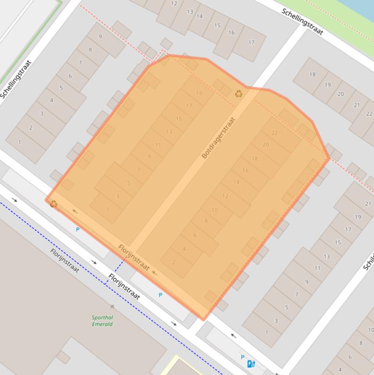 Kaart van postcodegebied 2645HC.