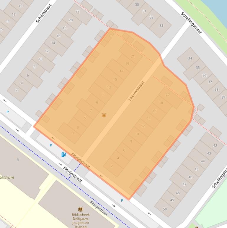 Kaart van postcodegebied 2645HE.